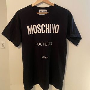 Moschino T-shirt, black, classic, brand store (xxs-s)